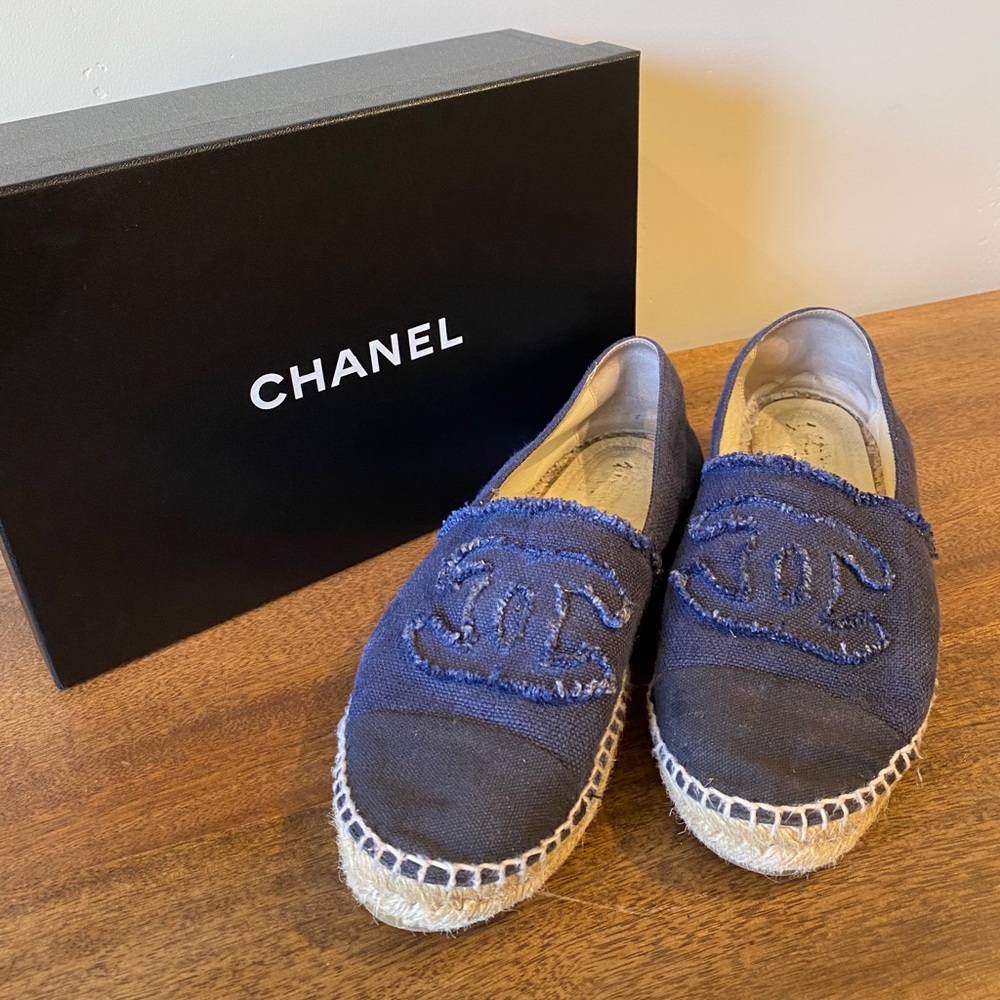 CHANEL ESPADRILLES - DENIM BLACK / 2 TONE